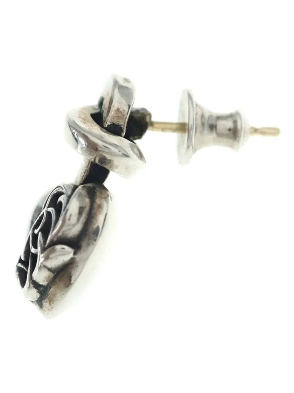 Chrome Hearts I Hrt You Knot Earrings Silver